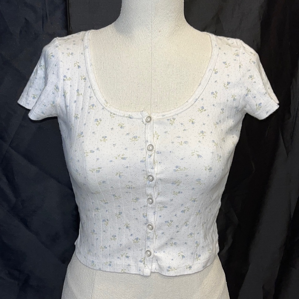 brandy Melville Short sleeve crop top
